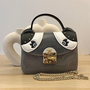 Furla Black and Gray Mini Candy Bag